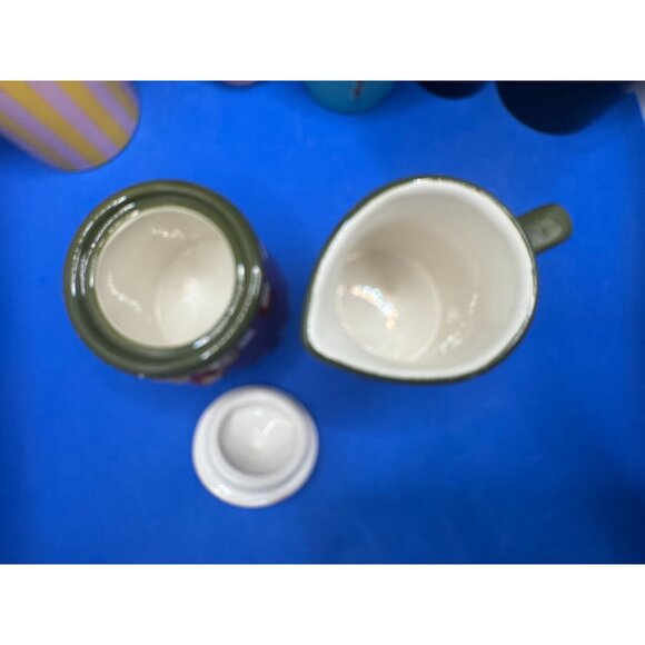 Park Designs Rise N Shine Ceramic Rooster Creamer & Sugar Bowl Set - AS IS - Picture 5 of 7